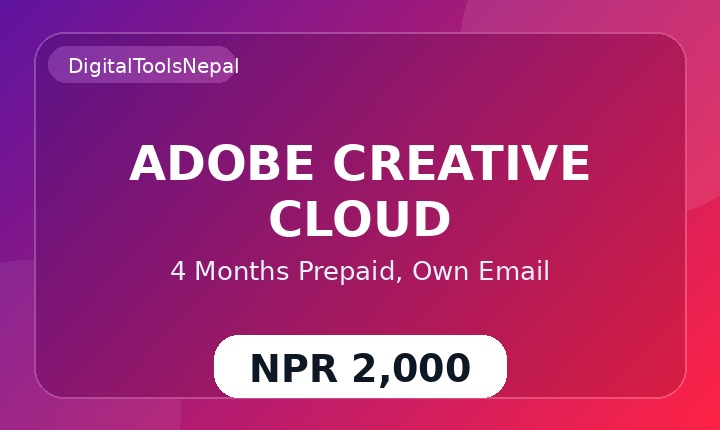 Adobe Creative Cloud 4 Months Prepaid